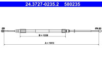 Cable, parking brake 24.3727-0235.2 ATE