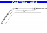 Cable, parking brake 24.3727-0250.2 ATE