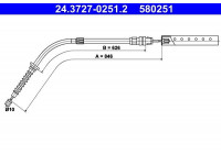 Cable, parking brake 24.3727-0251.2 ATE