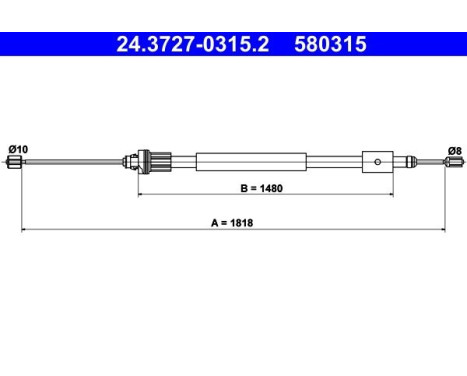 Cable, parking brake 24.3727-0315.2 ATE