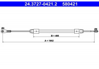 Cable, parking brake 24.3727-0421.2 ATE