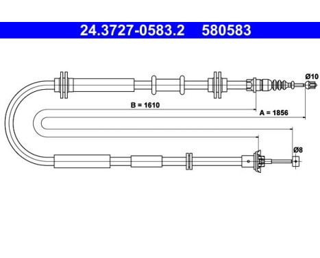 Cable, parking brake 24.3727-0583.2 ATE