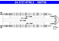 Cable, parking brake 24.3727-0756.2 ATE