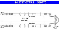 Cable, parking brake 24.3727-0775.2 ATE