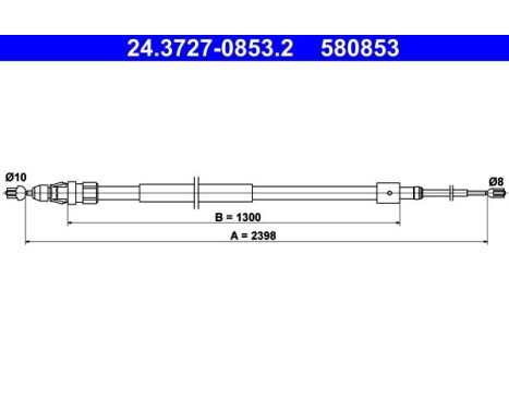 Cable, parking brake 24.3727-0853.2 ATE