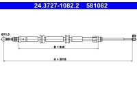 Cable, parking brake 24.3727-1082.2 ATE