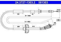 Cable, parking brake 24.3727-1303.2 ATE