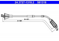 Cable, parking brake 24.3727-1318.2 ATE