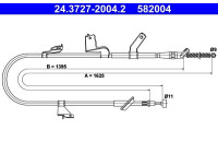 Cable, parking brake 24.3727-2004.2 ATE