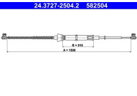 Cable, parking brake 24.3727-2504.2 ATE