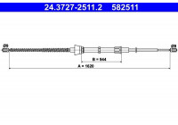 Cable, parking brake 24.3727-2511.2 ATE