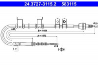 Cable, parking brake 24.3727-3115.2 ATE