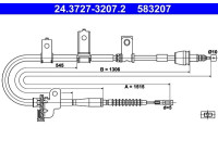 Cable, parking brake 24.3727-3207.2 ATE