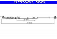 Cable, parking brake 24.3727-3403.2 ATE