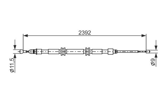 Cable, parking brake, Image 5