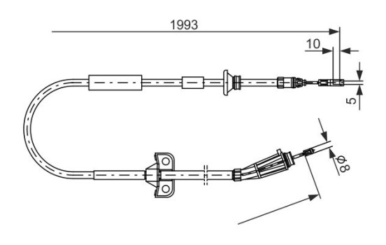 Cable, parking brake, Image 5