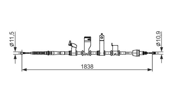 Cable, parking brake, Image 5