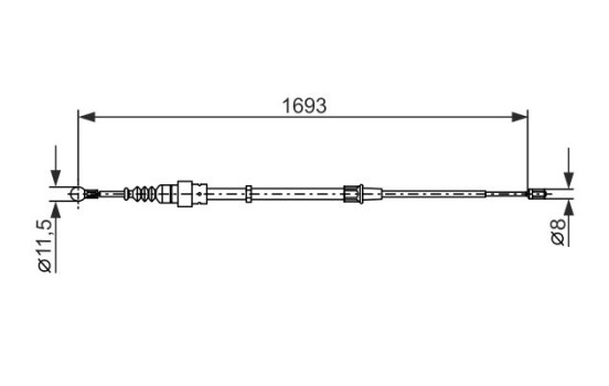 Cable, parking brake, Image 4