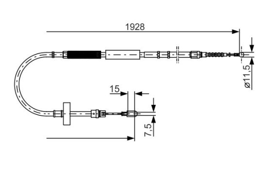 Cable, parking brake, Image 5