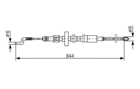 Cable, parking brake, Image 5