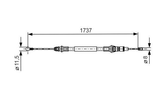 Cable, parking brake, Image 5