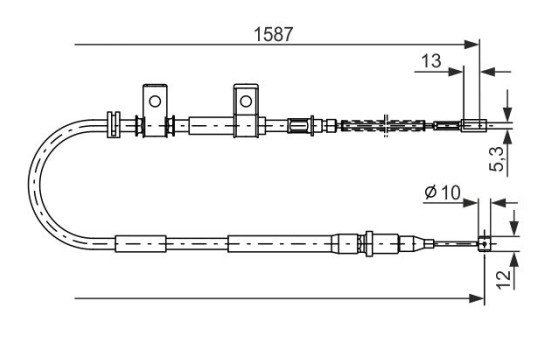Cable, parking brake, Image 5
