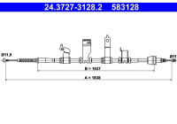 Cable Pull, parking brake 24.3727-3128.2 ATE