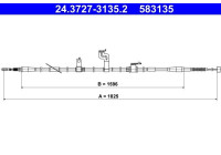 Cable Pull, parking brake 24.3727-3135.2 ATE