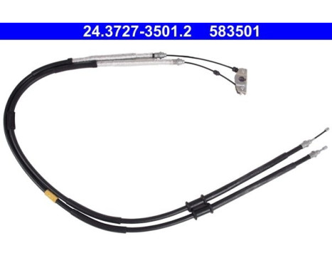 Cable Pull, parking brake 24.3727-3501.2 ATE, Image 2