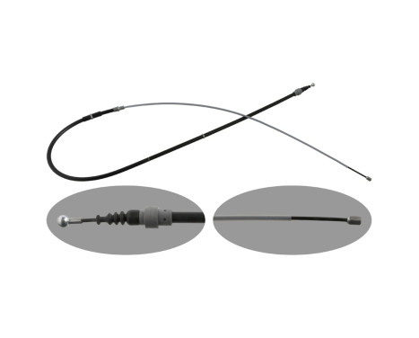 Handbrake cable Skoda 48308 FEBI