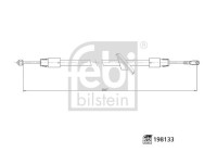 Pull cable, parking brake 198133 FEBI