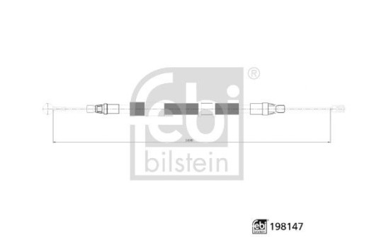Pull cable, parking brake 198147 FEBI