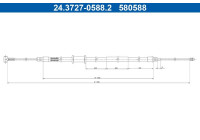 Pull cable, parking brake 24.3727-0588.2 ATE