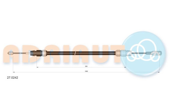 Pull cable, parking brake