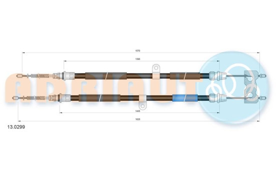 Pull cable, parking brake