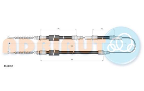 Pull cable, parking brake