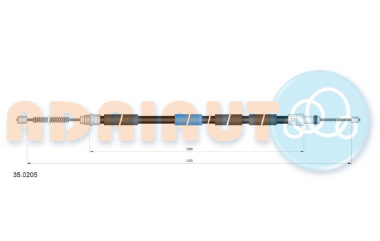 Pull cable, parking brake