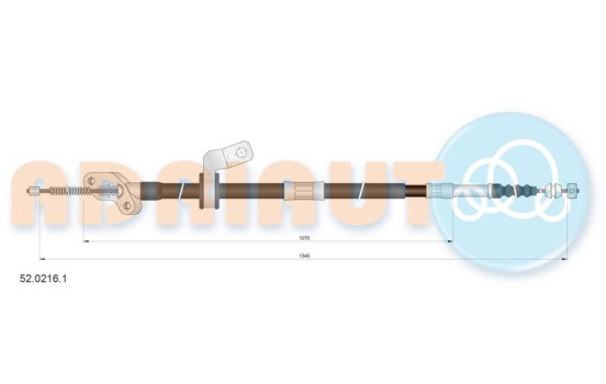 Pull cable, parking brake