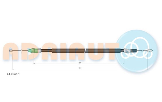Pull cable, parking brake