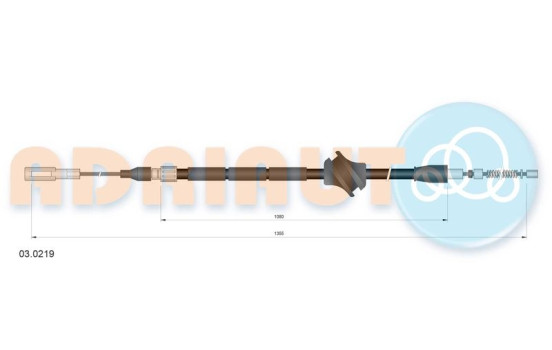 Pull cable, parking brake