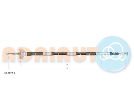 Pull cable, parking brake