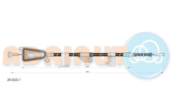 Pull cable, parking brake