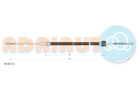 Pull cable, parking brake