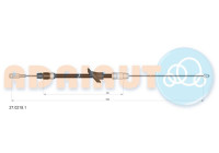 Pull cable, parking brake