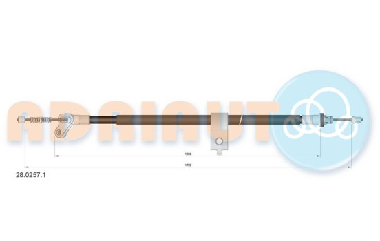 Pull cable, parking brake