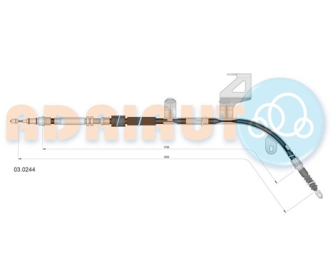 Pull cable, parking brake