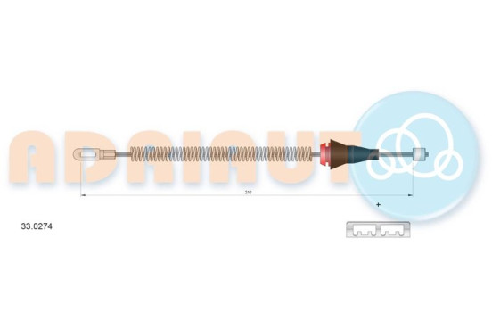 Pull cable, parking brake