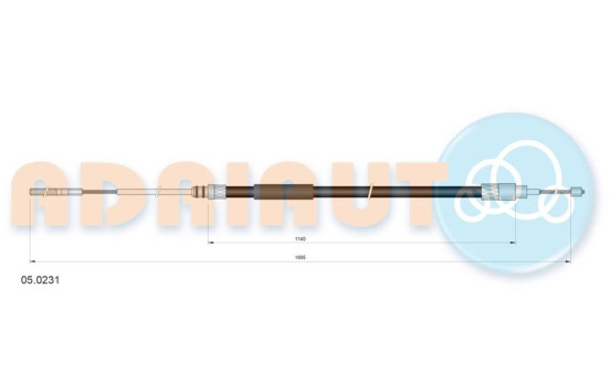 Pull cable, parking brake