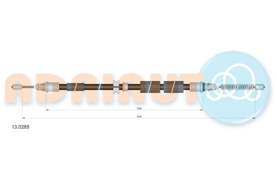 Pull cable, parking brake