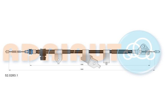 Pull cable, parking brake